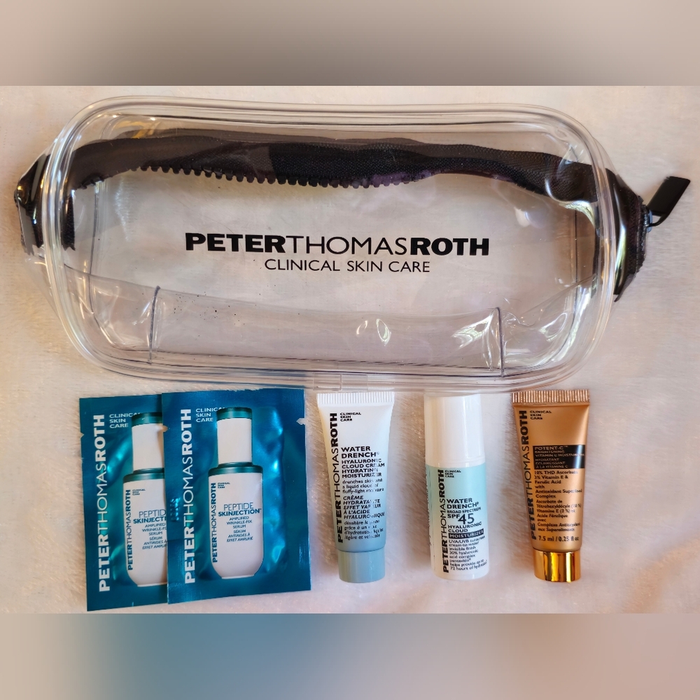 New! Peter Thomas Roth Skincare Samples & Toiletries Bag